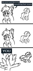 Size: 649x1416 | Tagged: suggestive, artist:sekuponi, derpibooru import, oc, oc:lissy fluffball, unofficial characters only, earth pony, pegasus, pony, black and white, comic, grayscale, horny, image, jpeg, monochrome, text