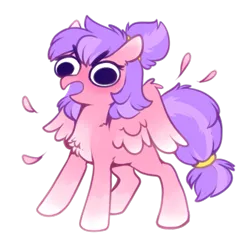 Size: 523x507 | Tagged: safe, artist:sekuponi, derpibooru import, oc, oc:blush rush, unofficial characters only, pegasus, pony, chest fluff, female, image, mare, png, ponytail, simple background, solo, spread wings, transparent background, wings