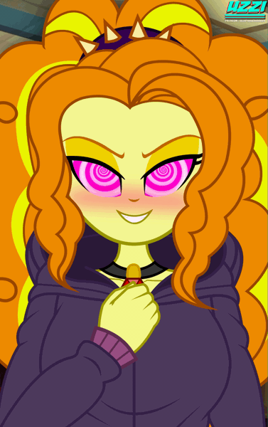 Size: 1257x2000 | Tagged: questionable, artist:uzzi-ponydubberx, adagio dazzle, equestria girls, rainbow rocks, animated, bangs, big breasts, blushing, breasts, busty adagio dazzle, clothes, dark nipples, exhibitionism, exposed breasts, flashing boobs, gif, hypnosis, image, jacket, looking at you, smiling, smiling at you, solo, spiked headband, subdagio, swirly eyes, wide eyes