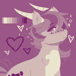 Size: 2500x2500 | Tagged: safe, artist:kraytt-05, derpibooru import, oc, oc:curious violet, unofficial characters only, dracony, hybrid, pony, female, freckles, heart, image, interspecies offspring, jpeg, lidded eyes, looking at you, mare, monochrome, offspring, parent:rarity, parent:spike, parents:sparity, smiling, smiling at you, solo, sparkles