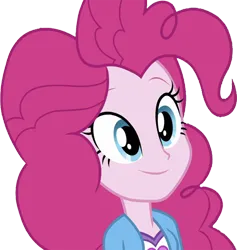 Size: 2392x2520 | Tagged: safe, artist:homersimpson1983, derpibooru import, edit, edited screencap, screencap, pinkie pie, human, equestria girls, background removed, bust, female, image, png, simple background, solo, transparent background