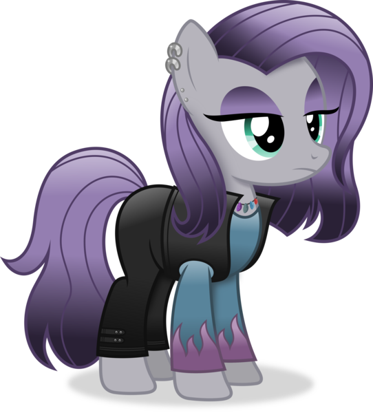 Size: 3599x3984 | Tagged: safe, artist:anime-equestria, derpibooru import, maud pie, earth pony, pony, clothes, cute, dyed hair, dyed mane, dyed tail, ear piercing, emo, eyeshadow, female, image, jacket, jewelry, leather, leather jacket, makeup, mare, maudabetes, necklace, piercing, png, punk, rock candy necklace, simple background, solo, tail, transparent background, vector