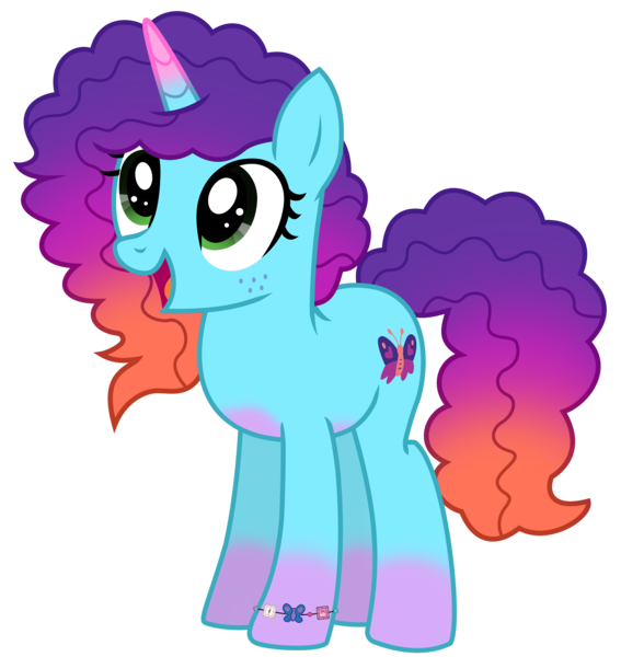 Size: 5388x5698 | Tagged: safe, artist:ejlightning007arts, derpibooru import, pony, unicorn, g5, my little pony: make your mark, my little pony: tell your tale, spoiler:g5, bracelet, coat markings, colored horn, cute, freckles, g4, g5 to g4, generation leap, happy, horn, image, jewelry, misty brightdawn, mistybetes, open mouth, png, rebirth misty, simple background, socks (coat marking), solo, transparent background, vector