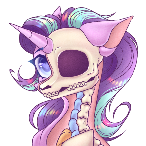 Size: 3000x3000 | Tagged: safe, artist:kreteen art, derpibooru import, starlight glimmer, pony, unicorn, bust, collaboration, collaboration:choose your starlight, female, floppy ears, freeny's hidden dissectibles, heart, heart eyes, image, mare, png, portrait, simple background, skull, solo, transparent background, wingding eyes