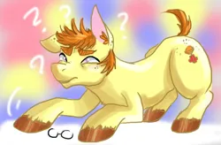 Size: 500x328 | Tagged: safe, artist:frostedminispooner, derpibooru import, oc, oc:nursery rhyme, earth pony, pony, ask nursery rhyme, glasses, image, male, png, solo, stallion