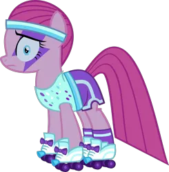 Size: 3015x3073 | Tagged: safe, artist:retroponybro, derpibooru import, edit, edited screencap, screencap, pinkie pie, earth pony, pony, scare master, clothes, costume, female, headband, image, inkscape, looking at you, mare, nightmare moon costume, nightmare night, pinkamena diane pie, png, roller skates, simple background, skates, solo, transparent background, vector