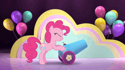 Size: 1280x720 | Tagged: safe, derpibooru import, fluttershy, pinkie pie, rainbow dash, twilight sparkle, twilight sparkle (alicorn), alicorn, earth pony, pegasus, pony, animated, balloon, cannon, commercial, g4, happy meal, image, laughing, mcdonald's, mcdonald's happy meal toys, party, party cannon, sound only, streamers, toy, vimeo, webm