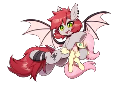 Size: 1639x1178 | Tagged: safe, artist:swaybat, derpibooru import, oc, oc:swaybat, unofficial characters only, bat pony, derpibooru community collaboration, 2024 community collab, hoof hold, image, plushie, png, simple background, solo, transparent background