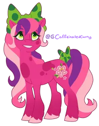 Size: 1196x1521 | Tagged: safe, artist:caffeinatedcarny, derpibooru import, cheerilee (g3), earth pony, pony, g3, bow, bucktooth, coat markings, gradient hooves, hair bow, image, markings, png, redesign, simple background, smiling, solo, spots, tail, tail bow, transparent background, unshorn fetlocks