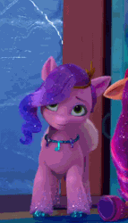 Size: 408x711 | Tagged: safe, derpibooru import, screencap, pipp petals, sunny starscout, earth pony, pegasus, pony, g5, my little pony: make your mark, spoiler:g5, spoiler:my little pony: make your mark, spoiler:my little pony: make your mark chapter 6, spoiler:mymc06e04, animated, cropped, female, gif, image, jumping, mare, my little pony: make your mark chapter 6, secrets of starlight