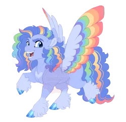 Size: 3600x3500 | Tagged: safe, artist:gigason, derpibooru import, oc, oc:rainbow rush, pegasus, pony, colored wings, female, image, magical lesbian spawn, mare, multicolored wings, offspring, parent:pinkie pie, parent:rainbow dash, parents:pinkiedash, png, simple background, solo, transparent background, wings