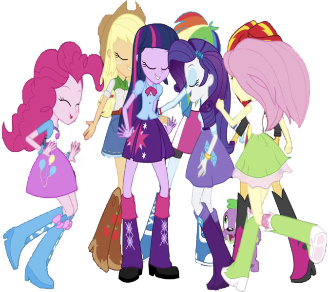 Size: 2828x2520 | Tagged: safe, derpibooru import, edit, edited screencap, editor:homersimpson1983, screencap, applejack, fluttershy, pinkie pie, rainbow dash, rarity, sci-twi, sunset shimmer, twilight sparkle, human, equestria girls, rainbow rocks, background removed, boots, clothes, female, humane five, humane seven, humane six, image, not a vector, png, shirt, shoes