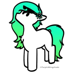 Size: 3000x3000 | Tagged: safe, artist:purple wingshade, derpibooru import, oc, oc:gumdrop, unofficial characters only, earth pony, pony, chest fluff, cute, female, flower, flower in hair, gradient mane, image, mare, png, small, solo, solo female, sunglasses
