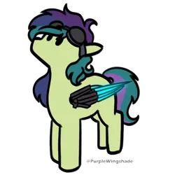 Size: 3000x3000 | Tagged: safe, artist:purple wingshade, derpibooru import, oc, oc:agroga, pony, cute, female, goggles, image, mare, multicolored hair, png, small, solo, solo female