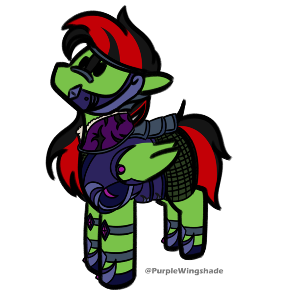 Size: 3000x3000 | Tagged: safe, artist:purple wingshade, derpibooru import, oc, oc:lightning weather, unofficial characters only, pegasus, pony, armor, image, male, multicolored hair, png, solo, solo male, stallion