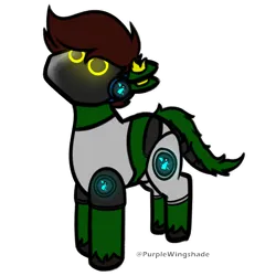 Size: 3000x3000 | Tagged: safe, artist:purple wingshade, derpibooru import, oc, oc:howi, cyborg, original species, pony, robot, robot pony, clothes, ear fluff, glow, glowing eyes, headset, image, male, png, protogen, socks, solo, solo male, stallion, tail