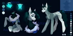 Size: 4096x2069 | Tagged: semi-grimdark, artist:meggychocolatka, derpibooru import, oc, unofficial characters only, earth pony, pony, adoptable, clothes, forked tongue, headless, image, jpeg, solo