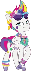 Size: 583x1316 | Tagged: safe, artist:prixy05, derpibooru import, zipp storm, pegasus, pony, g5, my little pony: tell your tale, bridlewoodstock, bridlewoodstock (tell your tale), female, image, mare, png, simple background, solo, sunglasses, sunglasses on head, transparent background, vector
