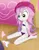 Size: 473x600 | Tagged: safe, artist:ohohokapi, banned from derpibooru, edit, ponerpics import, sweetie belle, human, equestria girls, belly button, bra, clothes, drying, female, g4, heart, heart print underwear, image, lingerie, lolicon, panties, png, ribbon, solo, thong, towel, underage, underwear, underwear edit, wet, wet hair, wet mane