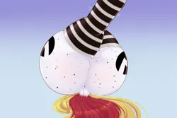 Size: 5315x3543 | Tagged: suggestive, artist:creed larsen, derpibooru import, oc, oc:lazy sunday, pony, butt, butt freckles, clothes, commission, dock, freckles, image, jpeg, lying down, on back, socks, solo, striped socks, tail, wide hips, your character here
