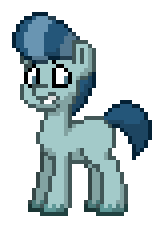 Size: 164x228 | Tagged: safe, derpibooru import, earth pony, pony, pony town, g5, animated, gif, image, looking back, male, nervous, pixel art, rufus, simple background, solo, sprite, stallion, transparent background