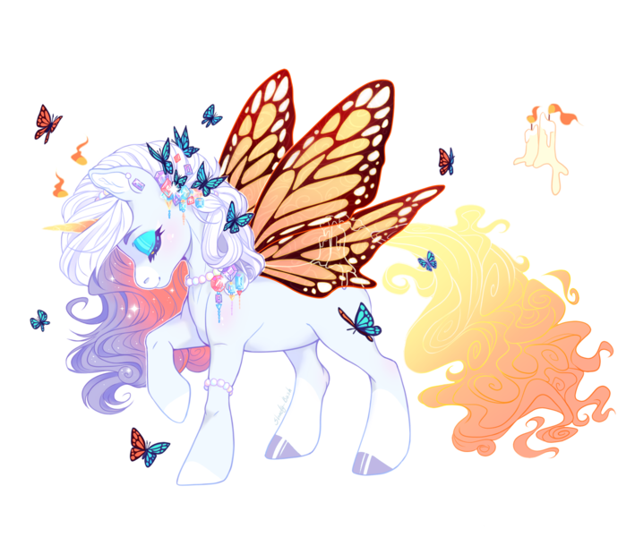 Size: 1812x1533 | Tagged: safe, artist:shady-bush, derpibooru import, oc, original species, scented pony, butterfly wings, image, png, simple background, solo, transparent background, wings