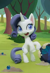 Size: 744x1080 | Tagged: safe, derpibooru import, screencap, rarity, pony, unicorn, my little pony: pony life, my little pony: stop motion short, bipedal, cropped, cute, female, image, mare, png, rearing, smiling, solo