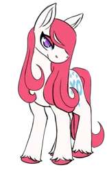 Size: 656x1053 | Tagged: safe, artist:primrosedinocat, derpibooru import, earth pony, pony, g1, colored hooves, female, heart, heart eyes, image, lidded eyes, looking at you, lovin' kisses, mare, png, simple background, smiling, solo, tail, transparent background, unshorn fetlocks, wingding eyes