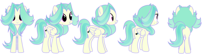 Size: 4316x1200 | Tagged: safe, artist:lustrebeam, derpibooru import, oc, oc:lustrebeam, pegasus, cutie mark, image, looking straight, magenta eyes, mole, pegasus oc, png, reference sheet, simple background, teal mane, transparent background, turnaround, wings