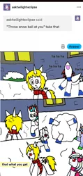 Size: 930x1949 | Tagged: safe, artist:ask-luciavampire, derpibooru import, oc, alicorn, pony, undead, vampire, vampony, ask, image, png, snow, snowball, snowball fight, tumblr