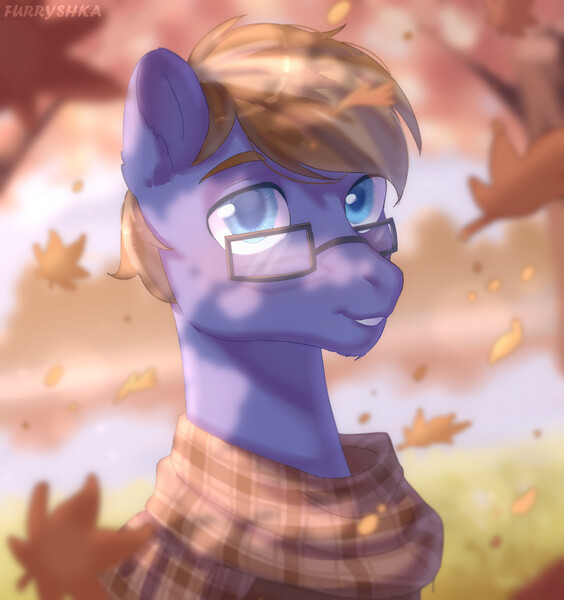 Size: 1204x1280 | Tagged: safe, artist:furryushka, derpibooru import, oc, unofficial characters only, pony, clothes, glasses, image, jpeg, male, scarf, solo, stallion