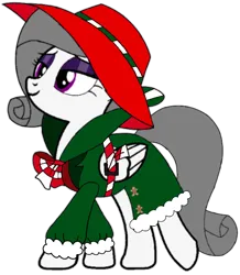 Size: 600x687 | Tagged: safe, artist:noi kincade, derpibooru import, oc, oc:oliver spade, unofficial characters only, pegasus, pony, clothes, eyeshadow, fedora, female, hat, holiday, image, makeup, png, simple background, transparent background, trenchcoat