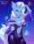 Size: 4500x6000 | Tagged: suggestive, artist:duderedblue, artist:mineiwi, derpibooru import, trixie, anthro, unicorn, absolute cleavage, absurd resolution, belly button, breasts, busty trixie, cleavage, clothes, dress, eye clipping through hair, eyebrows, eyebrows visible through hair, female, image, looking at you, nail polish, png, shoulderless, signature, smiling, smiling at you, solo, solo female, strapless dress