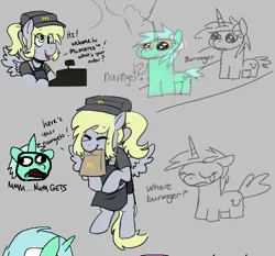 Size: 747x695 | Tagged: safe, artist:neccanon, derpibooru import, derpy hooves, lyra heartstrings, image, numget, png