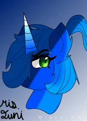 Size: 1800x2500 | Tagged: safe, artist:blacksun nuller, derpibooru import, oc, unofficial characters only, alicorn, bust, female, glow, glowing horn, gradient background, horn, image, jpeg, looking at you, solo