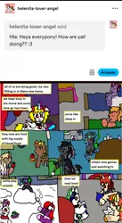 Size: 1170x2141 | Tagged: safe, artist:ask-luciavampire, derpibooru import, oc, earth pony, pegasus, pony, undead, unicorn, vampire, vampony, ask, bed, book, food, image, png, snow, tumblr