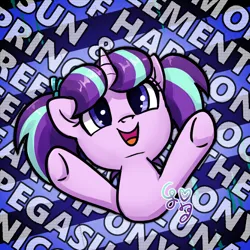 Size: 1000x1000 | Tagged: safe, artist:brella, derpibooru import, starlight glimmer, pony, female, filly, filly starlight glimmer, image, png, signature, solo, younger