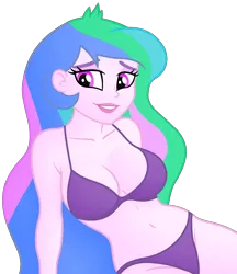 Size: 1536x1776 | Tagged: suggestive, artist:ah96, derpibooru import, princess celestia, equestria girls, belly button, belly fetish, bra, breasts, busty princess celestia, cleavage, clothes, g4, image, ms paint, panties, png, principal celestia, purple underwear, sexy, shading, simple background, solo, transparent background, underwear