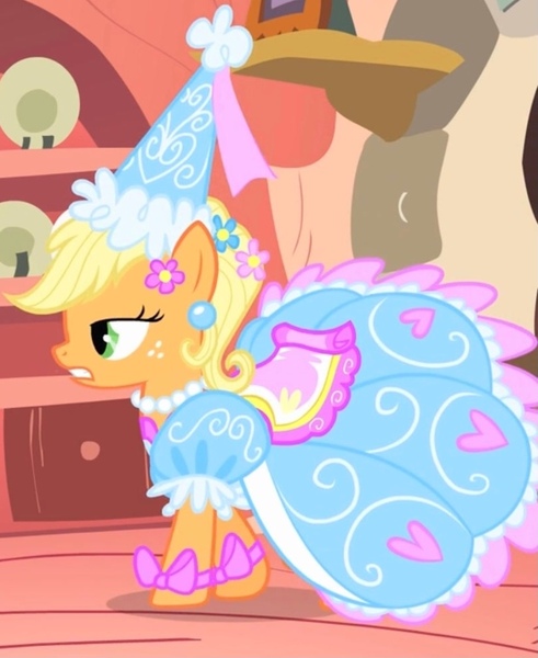 Size: 807x987 | Tagged: safe, derpibooru import, applejack, earth pony, pony, look before you sleep, applejack also dresses in style, beautiful, beautisexy, bored, bow, clothes, cute, dress, ear piercing, flower, flower in hair, froufrou glittery lacy outfit, image, jackabetes, jewelry, jpeg, necklace, piercing, pretty, princess, princess applejack