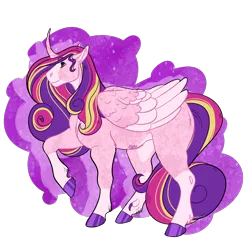 Size: 2048x2048 | Tagged: safe, artist:kitschykricket, derpibooru import, princess cadance, pony, alternate design, hoers, image, png, solo, twitterina design