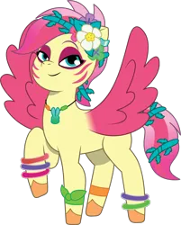 Size: 928x1154 | Tagged: safe, artist:prixy05, derpibooru import, fluttershy, pegasus, pony, g5, my little pony: tell your tale, bridlewoodstock, bridlewoodstock (tell your tale), female, g4, g4 to g5, generation leap, image, mare, png, simple background, solo, spread wings, transparent background, vector, wings