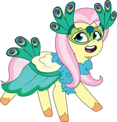 Size: 1038x1082 | Tagged: safe, artist:prixy05, derpibooru import, fluttershy, pegasus, pony, g5, my little pony: tell your tale, female, g4, g4 to g5, generation leap, image, mare, png, ponykind parade, ponykind parade-emonium, simple background, solo, transparent background, vector