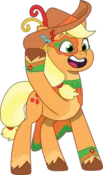 Size: 781x1318 | Tagged: safe, artist:prixy05, derpibooru import, applejack, earth pony, pony, g5, my little pony: tell your tale, female, g4, g4 to g5, generation leap, image, mare, png, ponykind parade, ponykind parade-emonium, simple background, solo, transparent background, vector