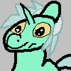 Size: 500x500 | Tagged: safe, artist:styrbo, derpibooru import, lyra heartstrings, image, meme, numget, pixel art, png, shitposting, simple background