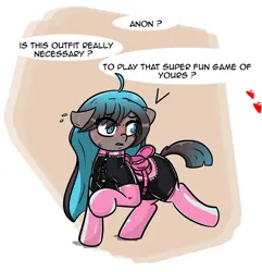 Size: 1194x1239 | Tagged: safe, artist:n-o-n, derpibooru import, oc, oc:tundra sparkle, unofficial characters only, pony, clothes, female, gloves, image, jpeg, latex, latex gloves, latex socks, latex suit, mare, socks