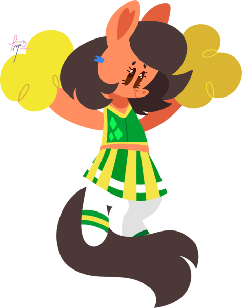 Size: 2486x3162 | Tagged: safe, artist:fizzlefer, derpibooru import, oc, oc:robertapuddin, cheerleader, image, jumping, png