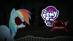 Size: 1920x1080 | Tagged: semi-grimdark, artist:epicheavytf2, artist:pyrogaming, derpibooru import, rainbow dash, pegasus, pony, animated, creepypasta, dead, female, friday night funkin', g4, image, mare, no jaw, one eye, song, song cover, song reference, sonic the hedgehog (series), sonic.exe, torn wings, video, webm, wings, with sound