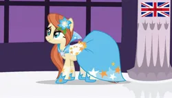 Size: 1750x1000 | Tagged: safe, artist:r4hucksake, derpibooru import, oc, oc:frazzle, unofficial characters only, earth pony, pony, clothes, dress, gala dress, grand galloping gala, image, jpeg