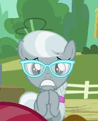 Size: 194x240 | Tagged: safe, derpibooru import, screencap, babs seed, silver spoon, earth pony, pony, one bad apple, season 3, female, filly, foal, g4, gif, glasses, image, scared, shaking, solo focus
