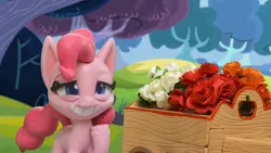 Size: 1920x1080 | Tagged: safe, derpibooru import, screencap, pinkie pie, earth pony, pony, my little pony: pony life, my little pony: stop motion short, pinkie pie vs the flowers, cute, embarrassed, g4, image, png